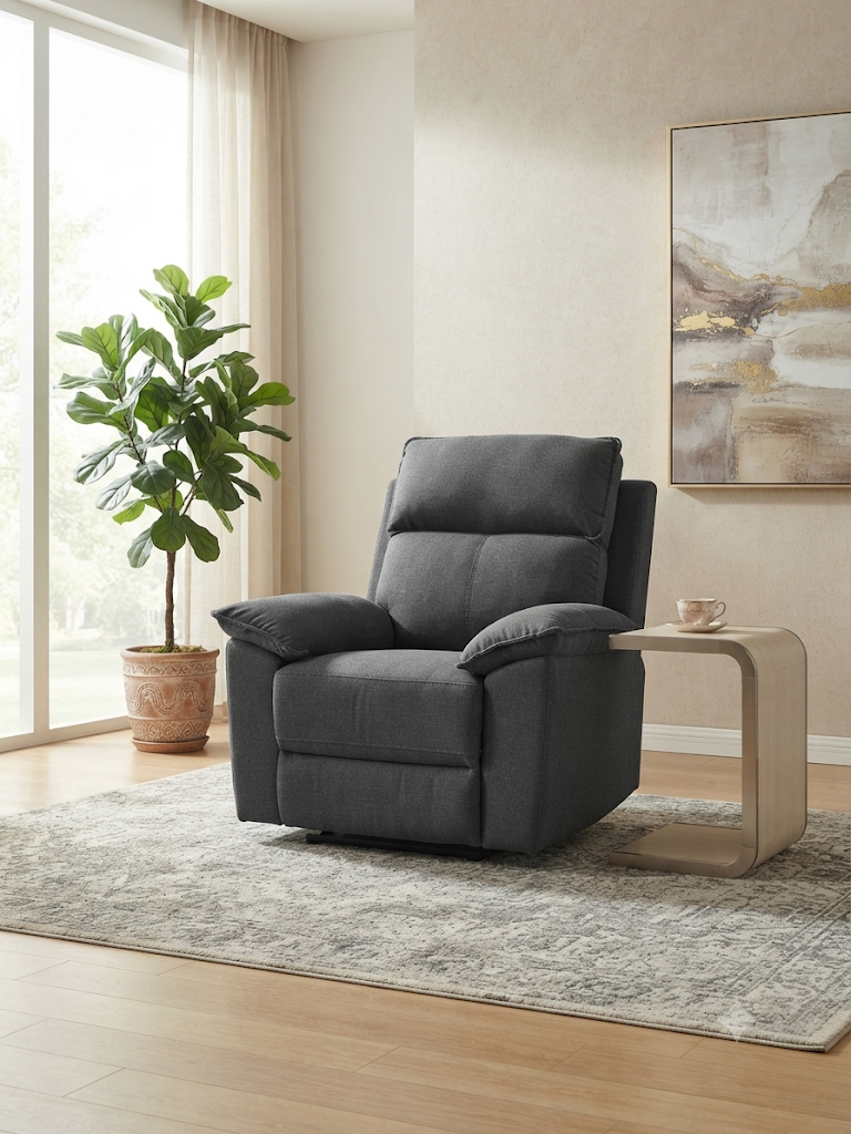 ESTELLA 3ERR +ER + ER Recliner Suite (ELEC) - Dark Grey