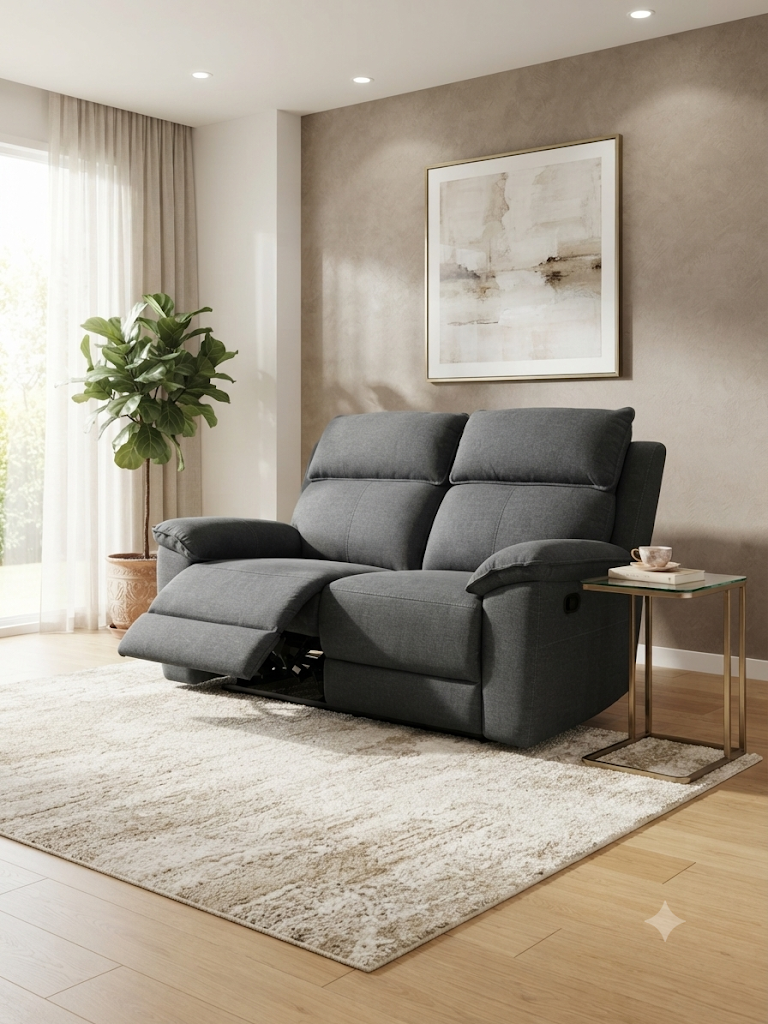 ESTELLA 2 seater Electric Recliner - Dark Grey
