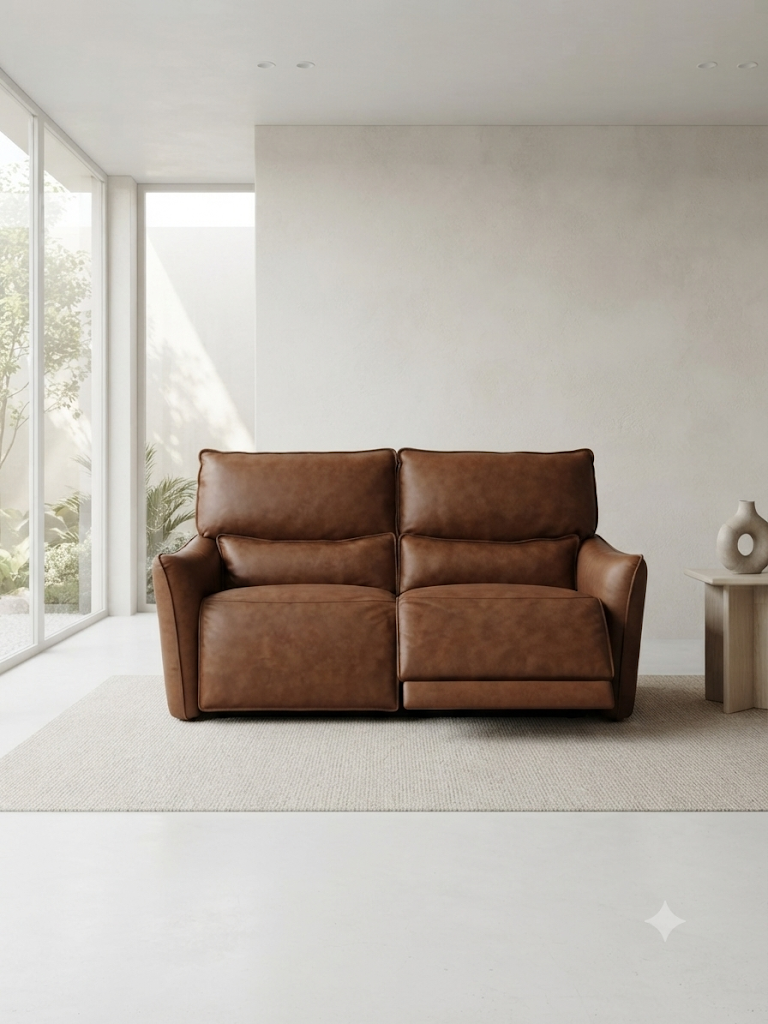 Florence Leather 2 seater electric Recliner