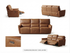 Florence Leather 3 seater electric Recliner