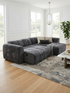 HARLEY LHF CHAISE ELEC SLIDING SOFA BED - DARK GREY