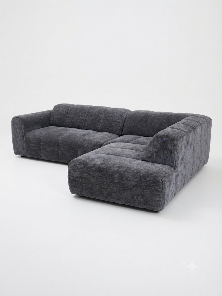 HARLEY LHF CHAISE ELEC SLIDING SOFA BED - DARK GREY