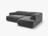 HARLEY LHF CHAISE ELEC SLIDING SOFA BED - DARK GREY