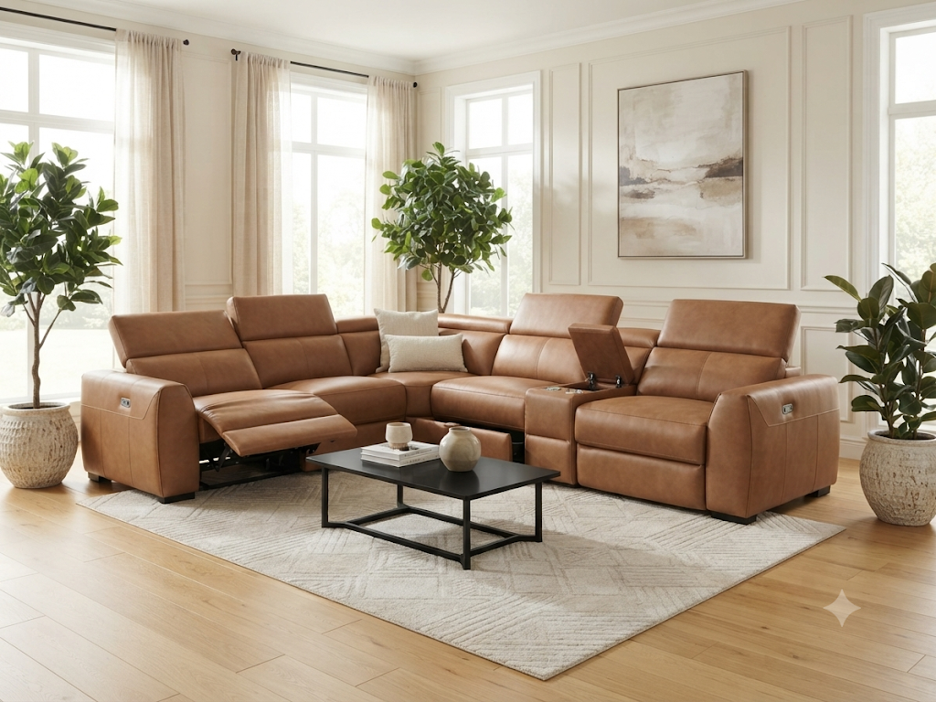 Manchester Leather Modular - Chesnut