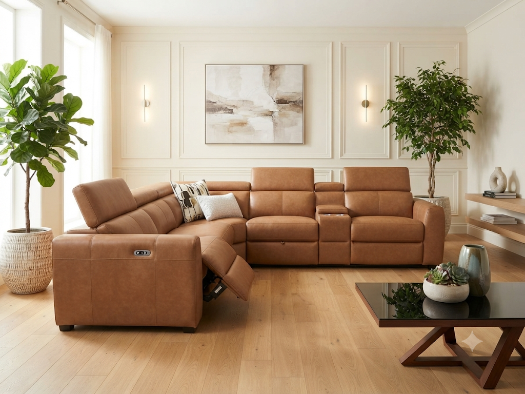 Manchester Leather Modular - Chesnut
