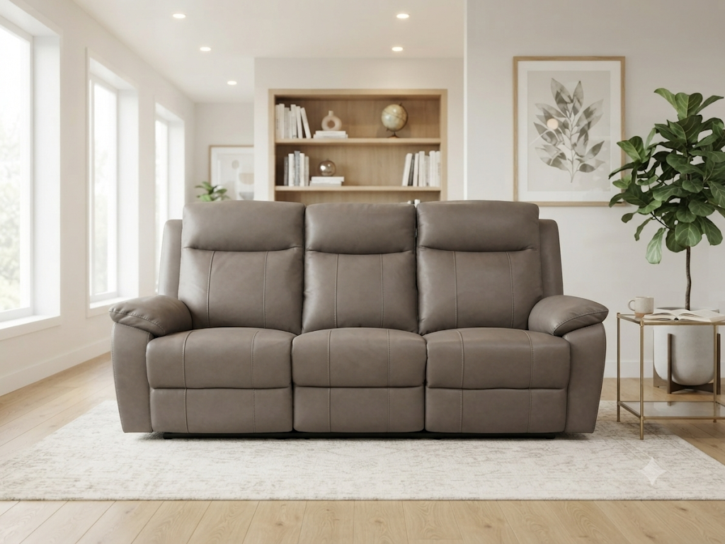MICHIGAN 3 SEATER POWER RECLINER - STONE