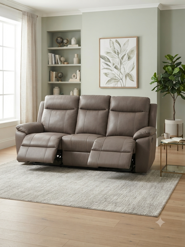 MICHIGAN 3 SEATER POWER RECLINER - STONE