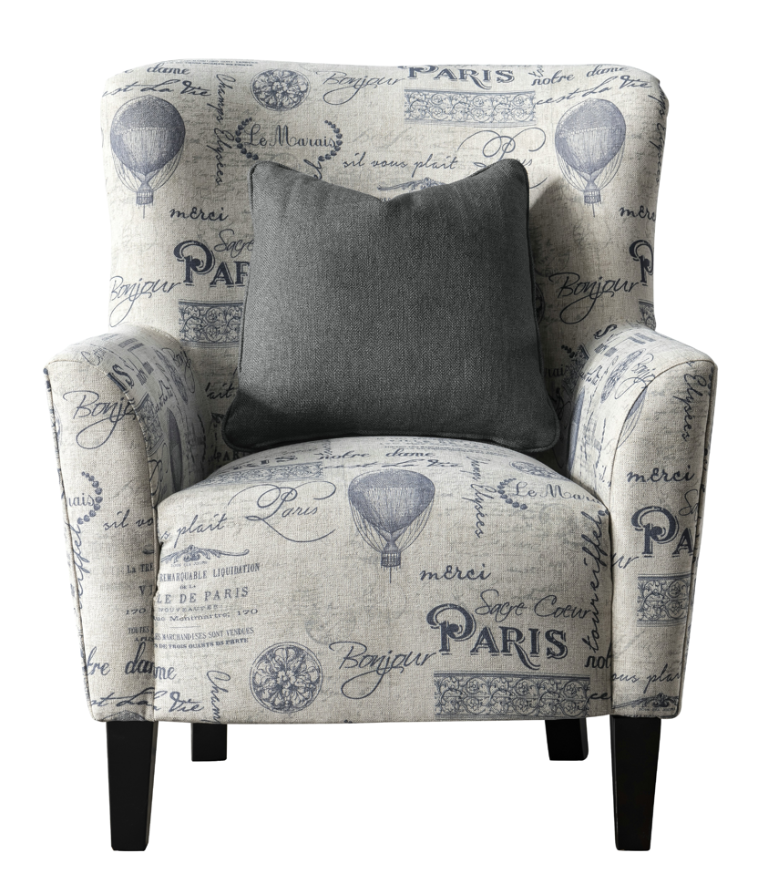 PLATINUM ACCENT CHAIR - CHARCOAL