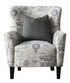 PLATINUM ACCENT CHAIR - CHARCOAL