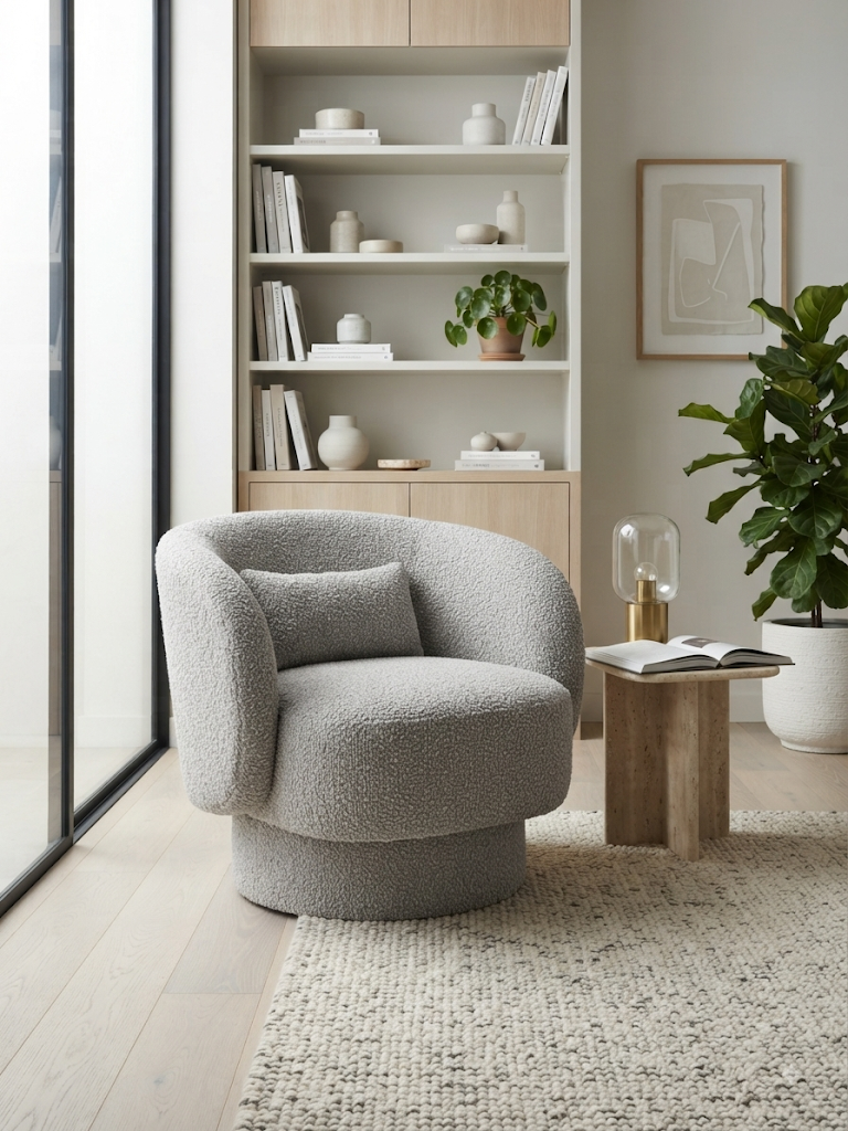 Selena Swivel Chair Stone