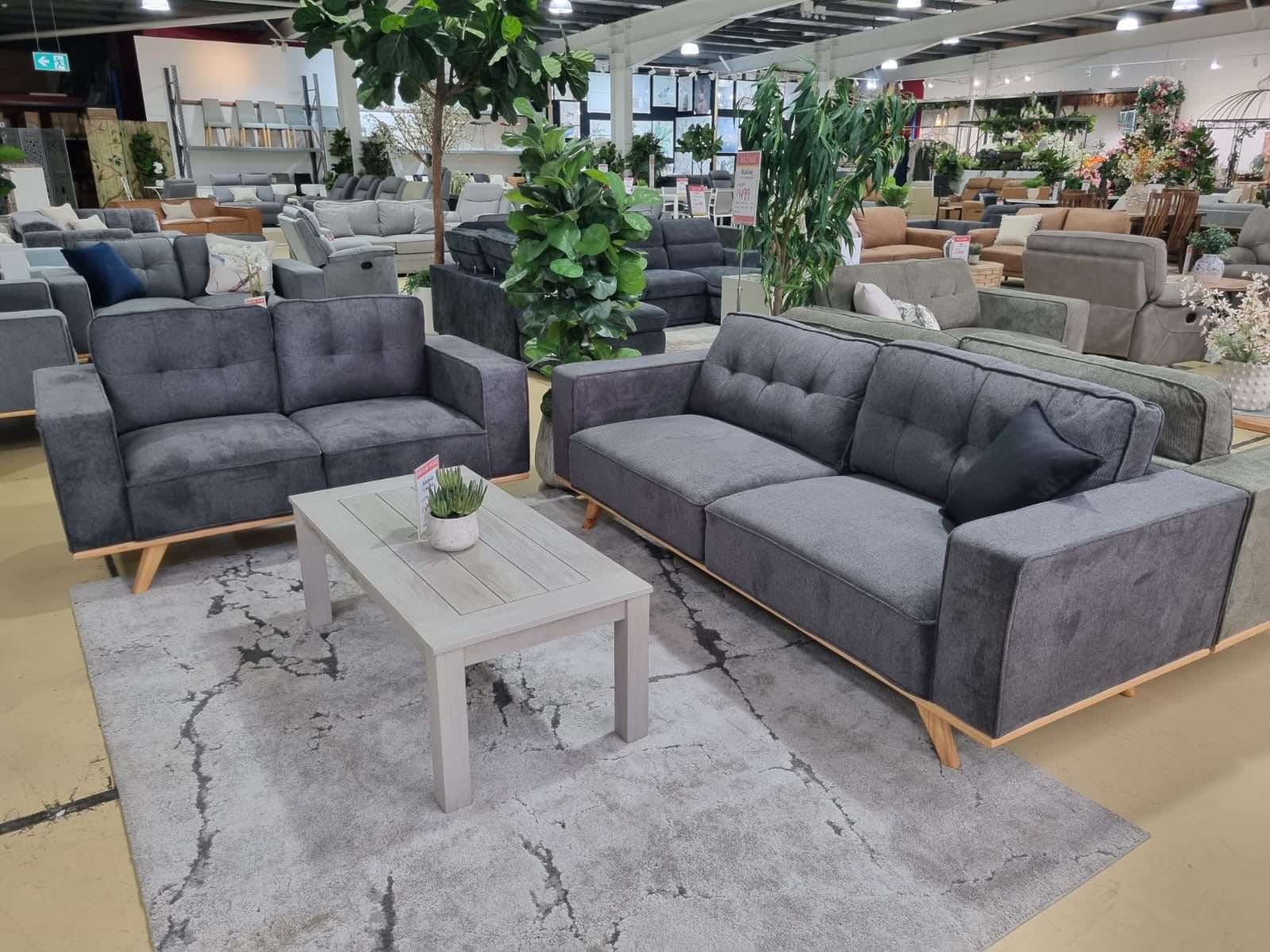STIRLING 2 + 3 SEATER SUITE -GREY