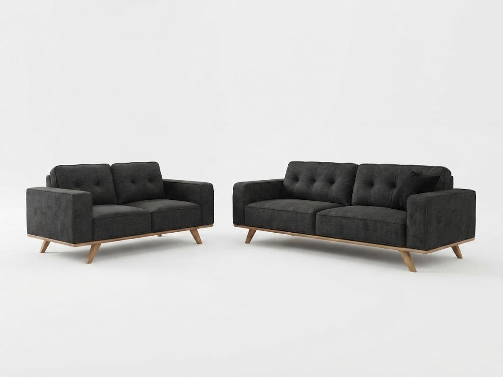STIRLING 2 + 3 SEATER SUITE -GREY
