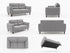 Marlowe 2 Seater Fabric Lounge - Pewter