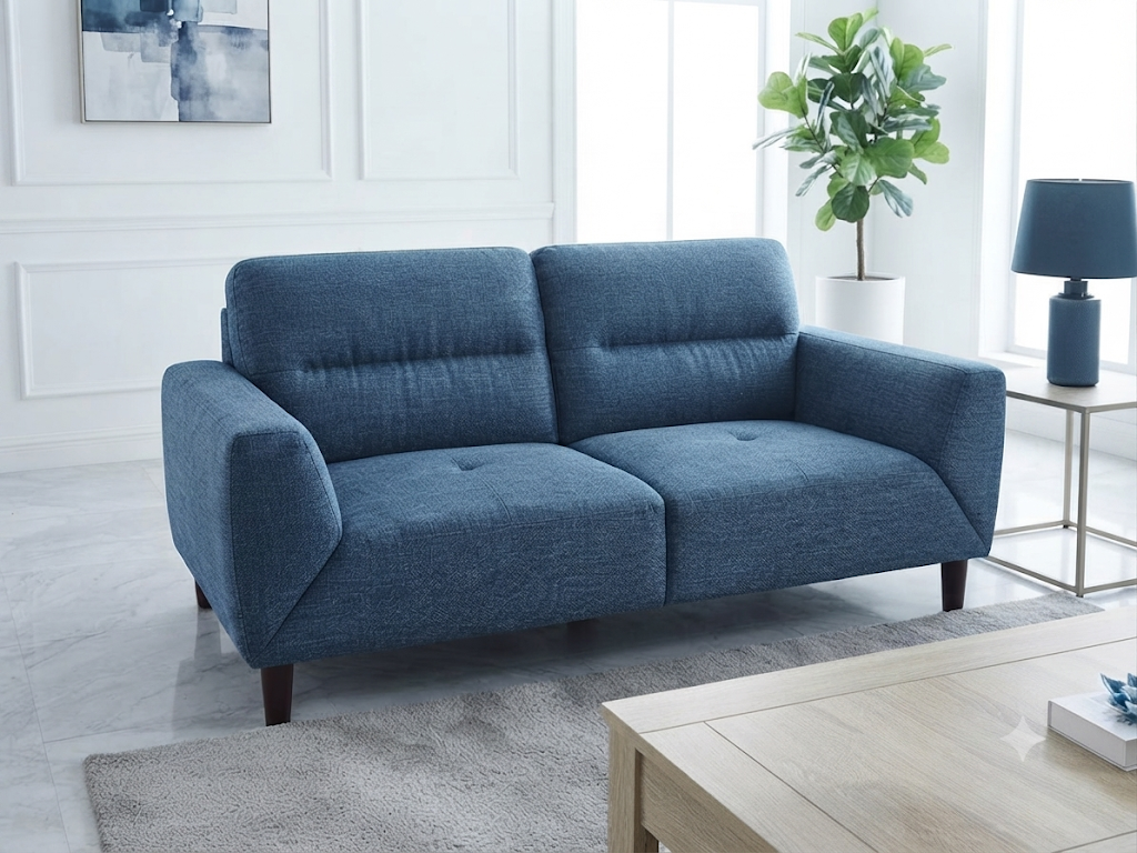 Marlowe 2 Seater Fabric Lounge -Indigo
