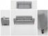 Marlowe 3 Seater Fabric Lounge - Pewter