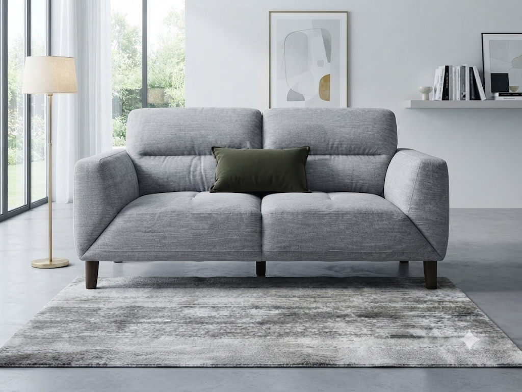 Marlowe 2 Seater Fabric Lounge - Pewter