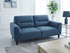 Marlowe 2 Seater Fabric Lounge -Indigo