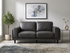 ZEPLIN 3 Seater Leather Lounge - Grey