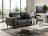 ZEPLIN 2 Seater Leather Lounge - Grey