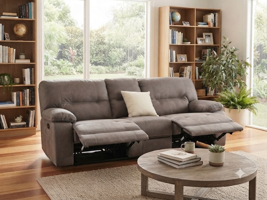 CONCORD 3 Seater Recliner - Grey