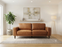 ZEPLIN 3 Seater Leather Lounge - Chesnut