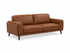 ZEPLIN 3 Seater Leather Lounge - Chesnut