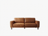 ZEPLIN 3 Seater Leather Lounge - Chesnut