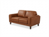 ZEPLIN 2 Seater Leather Lounge - Chesnut